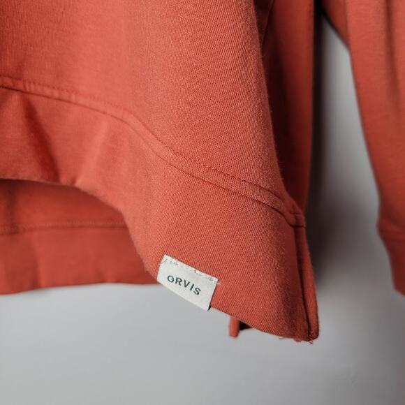 Orvis Pullover Sweatshirt XL Super Soft Rust Modal Blend Long Sleeve Autumm Fall - Picture 4 of 9